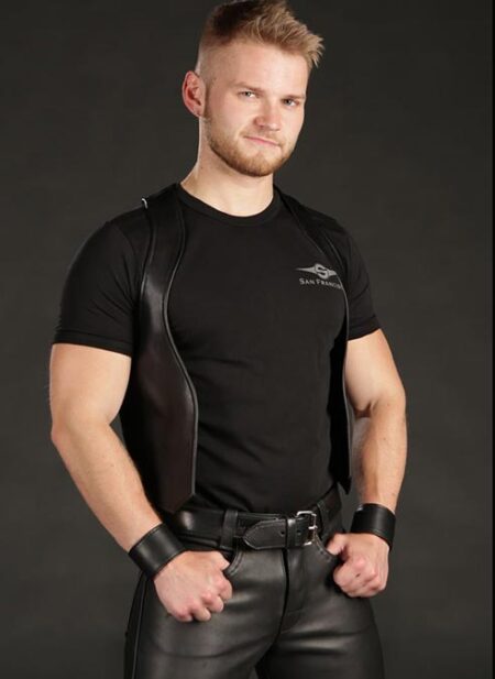 Mr. S Leather Berlin Bar Vest Small