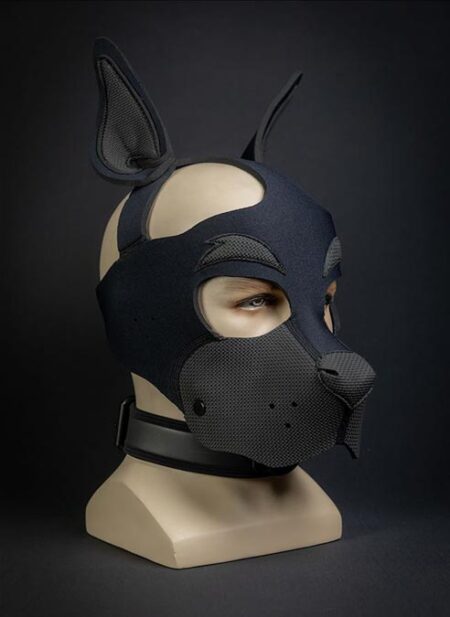 Mr. S Neoprene WOOF! Head Harness Black