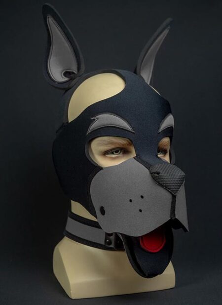 Mr. S Neoprene WOOF! Head Harness Grey
