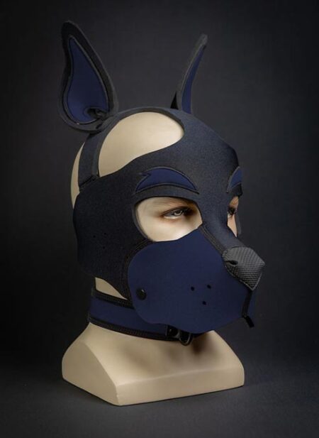 Mr. S Neoprene WOOF! Head Harness Navy
