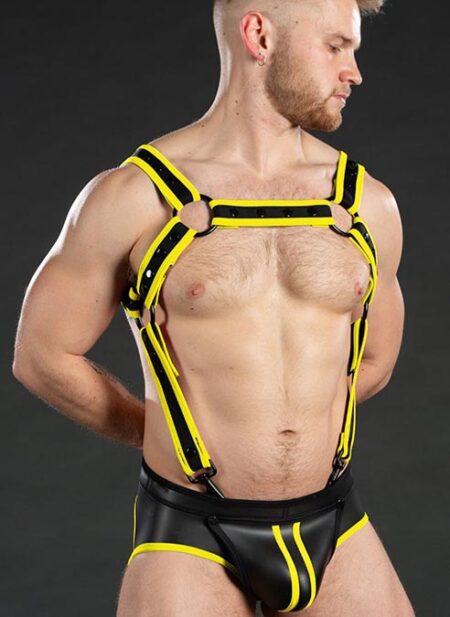 Mr. S Neo Carbon Black Crossbow Harness Yellow Large / Extra Large