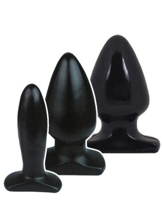 PVC Butt Plug Black Small 8,5 x 3 cm