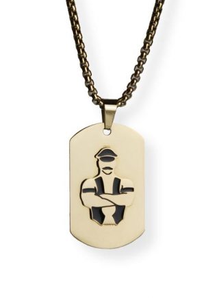 Master of the House Dog Tag Master Gold