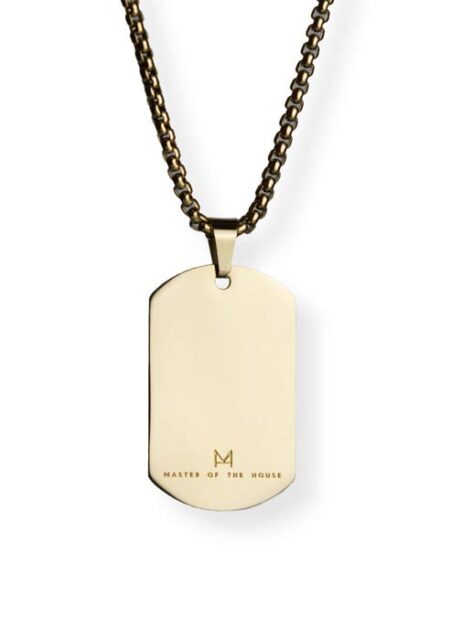 Master of the House Dog Tag Master Gold