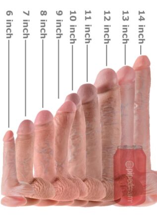 Pipedream King Cock Dildo with Balls Flesh 9 inch