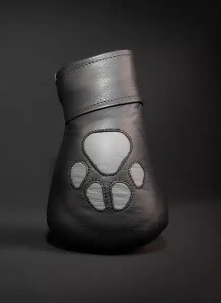 Mr. S Leather Padded K9 Mitts Grey