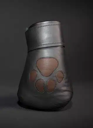 Mr. S Leather Padded K9 Mitts Brown