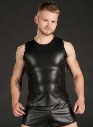 Mr. S Lambskin Tank Black Large