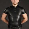 Mr. S Lambskin Polo Shirt Black Medium