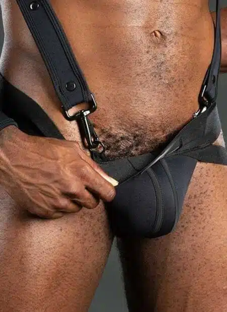 Mr. S Neo Carbon Black Jockstrap Black Medium