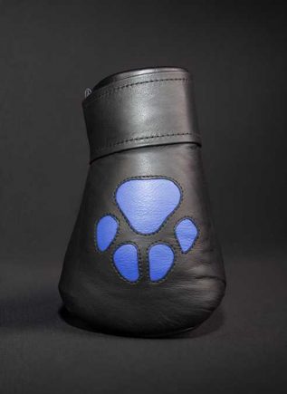 Mr. S Leather Padded K9 Mitts Blue