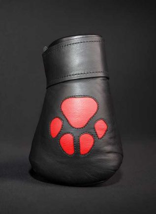 Mr. S Leather Padded K9 Mitts Red