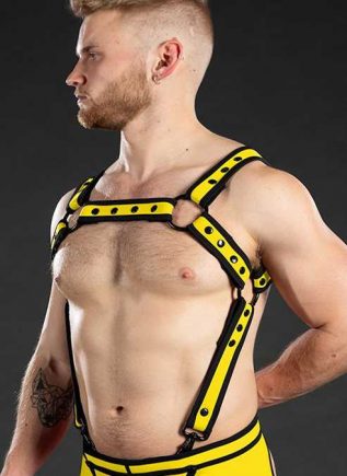 Mr. S Neo Bold Color Crossbow Harness Yellow Large/Extra large