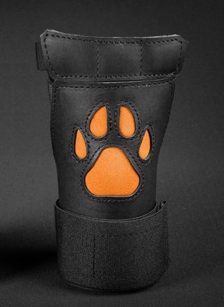 Mr. S Leather Open Paw Puppy Glove Orange
