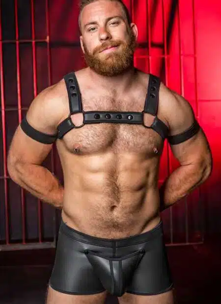 Mr. S Neoprene Full Access Boxer Black Medium