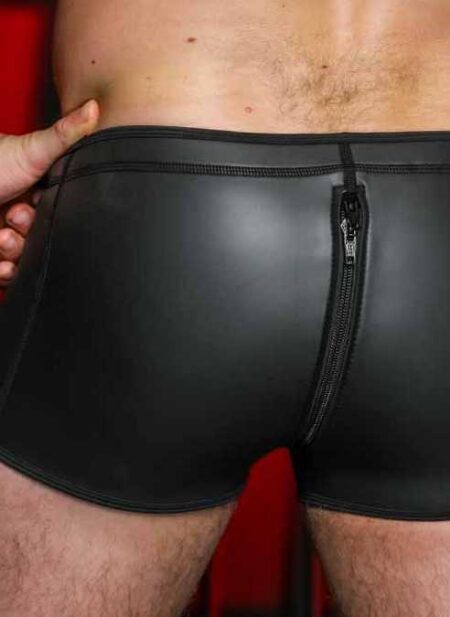 Mr. S Neoprene Full Access Boxer Black Medium