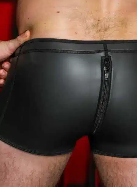 Mr. S Neoprene Full Access Boxer Black Medium