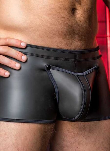 Mr. S Neoprene Full Access Boxer Black Medium