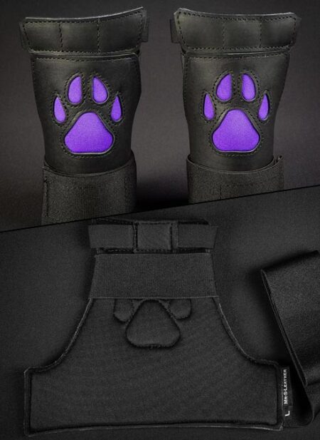 Mr. S Leather Open Paw Puppy Glove Purple