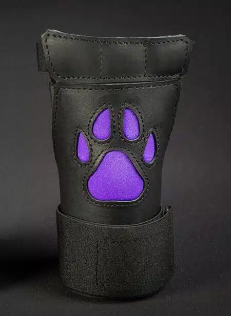 Mr. S Leather Open Paw Puppy Glove Purple