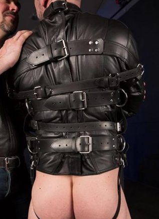 Mr. S Leather Deluxe Straitjacket with Arms-Down Option Large