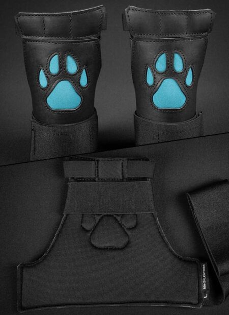 Mr. S Leather Open Paw Puppy Glove Aqua