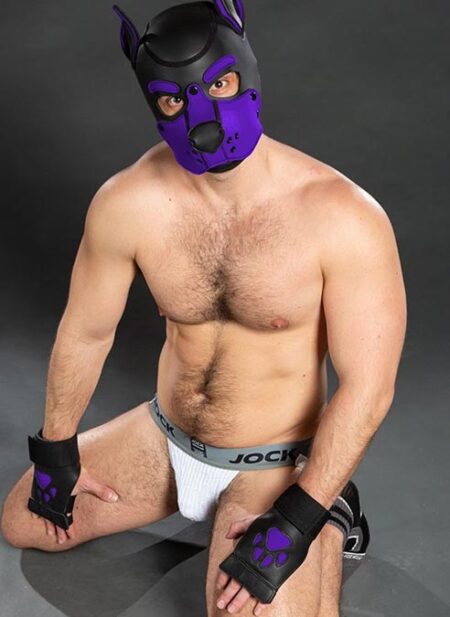 Mr. S Leather Open Paw Puppy Glove Purple