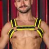 Mr. S Neo Carbon Black Bulldog Harness Yellow Large / Extra large