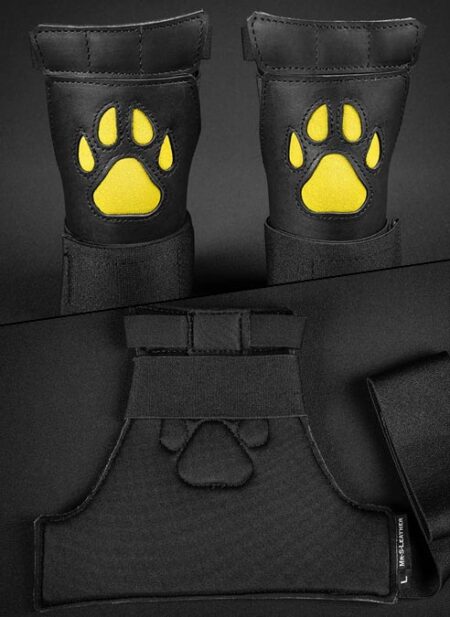 Mr. S Leather Open Paw Puppy Glove Yellow
