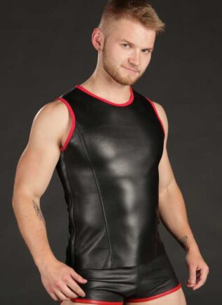 Mr. S Lambskin Tank Red Large