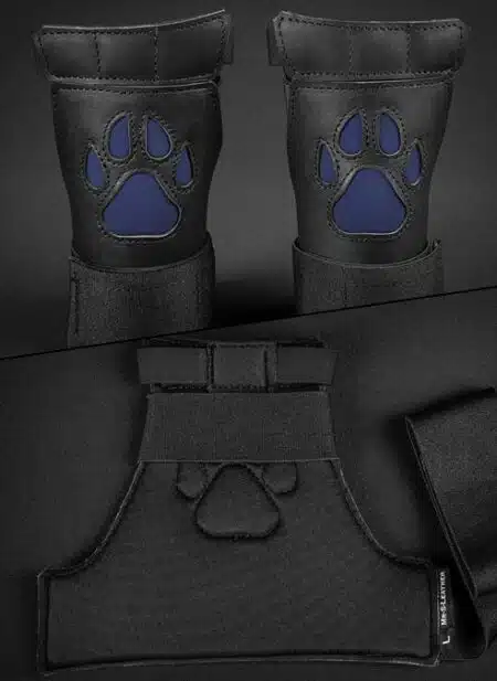 Mr. S Leather Open Paw Puppy Glove Navy