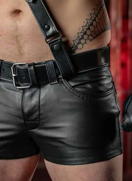 Mr. S Leather Jean Short 34"