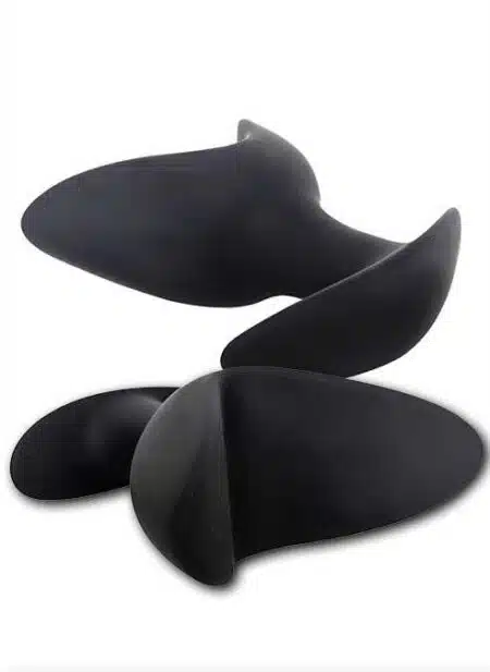 Brutus Open Wide Twin Tipped Silicone Buttplug Black Medium