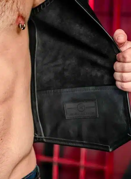 Mr. S Leather Sport Bar Vest Red Large