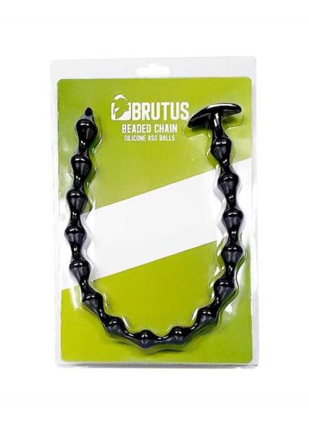 Brutus Beaded Chain Silicone Ass Balls Black