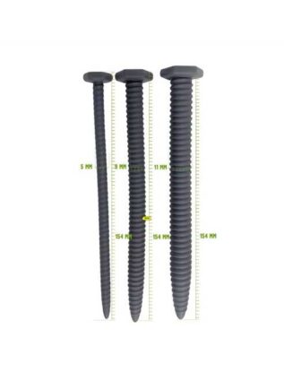 Brutus Screw You! 3 Pcs Ribbed Silicone Sound Set Black