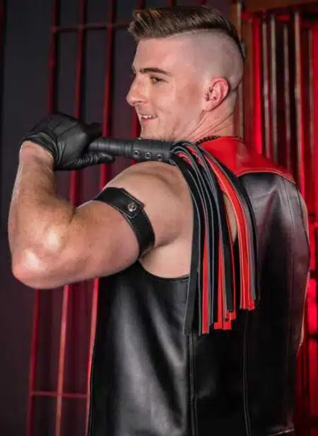 Mr. S Leather Sport Bar Vest Red Large