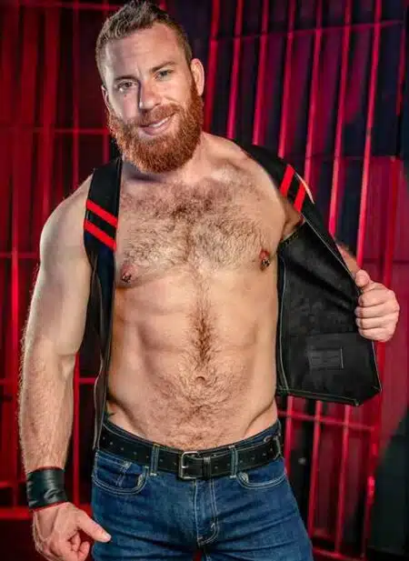Mr. S Leather Sport Bar Vest Red Large