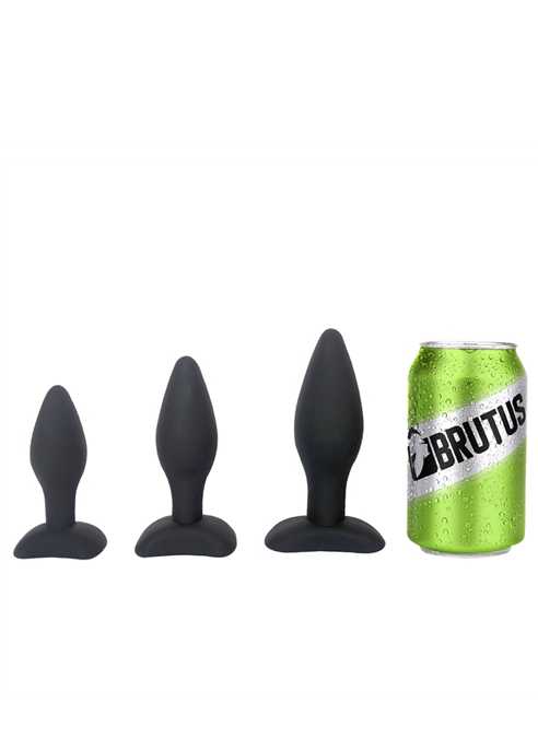 Brutus Silicone 3 Plug Ass Training Kit Black