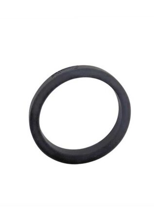 Brutus Flat Slick Silicone Cock Ring Black 55 mm