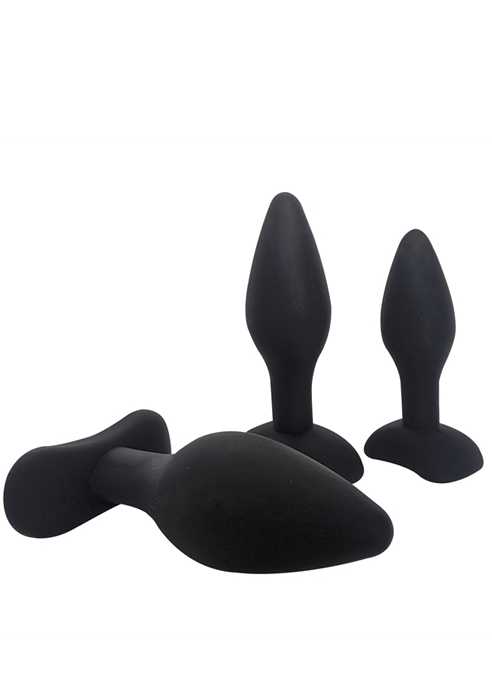 Brutus Silicone 3 Plug Ass Training Kit Black