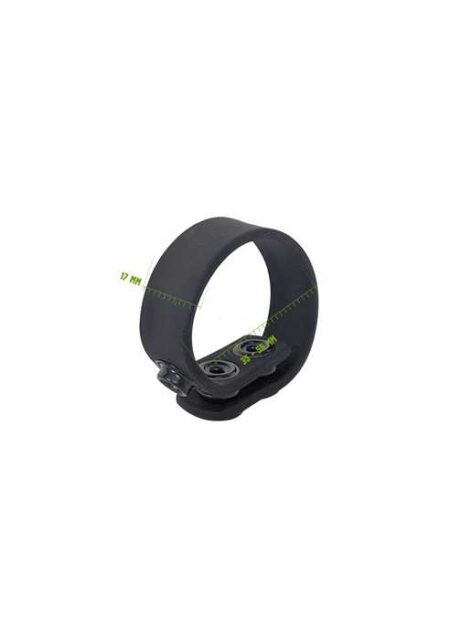 Brutus 3 Snap Silicone Cock Strap Black