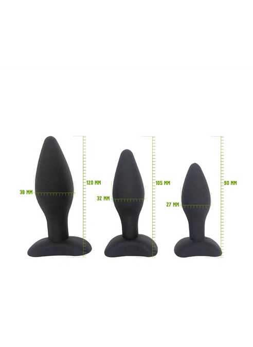 Brutus Silicone 3 Plug Ass Training Kit Black