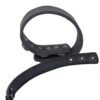 Brutus 3 Snap Silicone Cock Strap Black