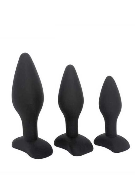 Brutus Silicone 3 Plug Ass Training Kit Black
