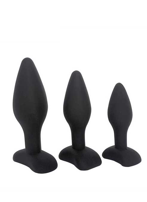 Brutus Silicone 3 Plug Ass Training Kit Black