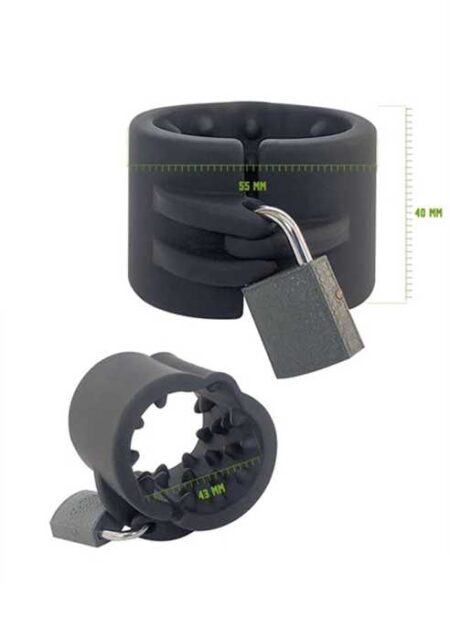 Brutus Cruncher Silicone Lockable Spiked Ball Stretcher Black
