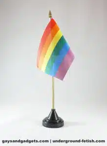 Desk Flag Rainbow including Stand