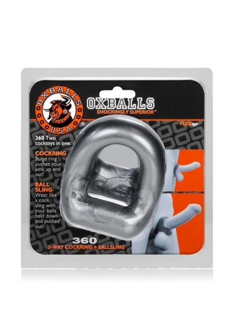 Oxballs 360 Cock Ring And Ball Sling TPR Clear