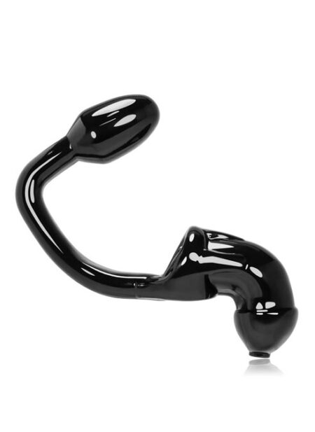 Oxballs Tailpipe Chastity Cock-Lock with Attached Butt Plug TPR Black